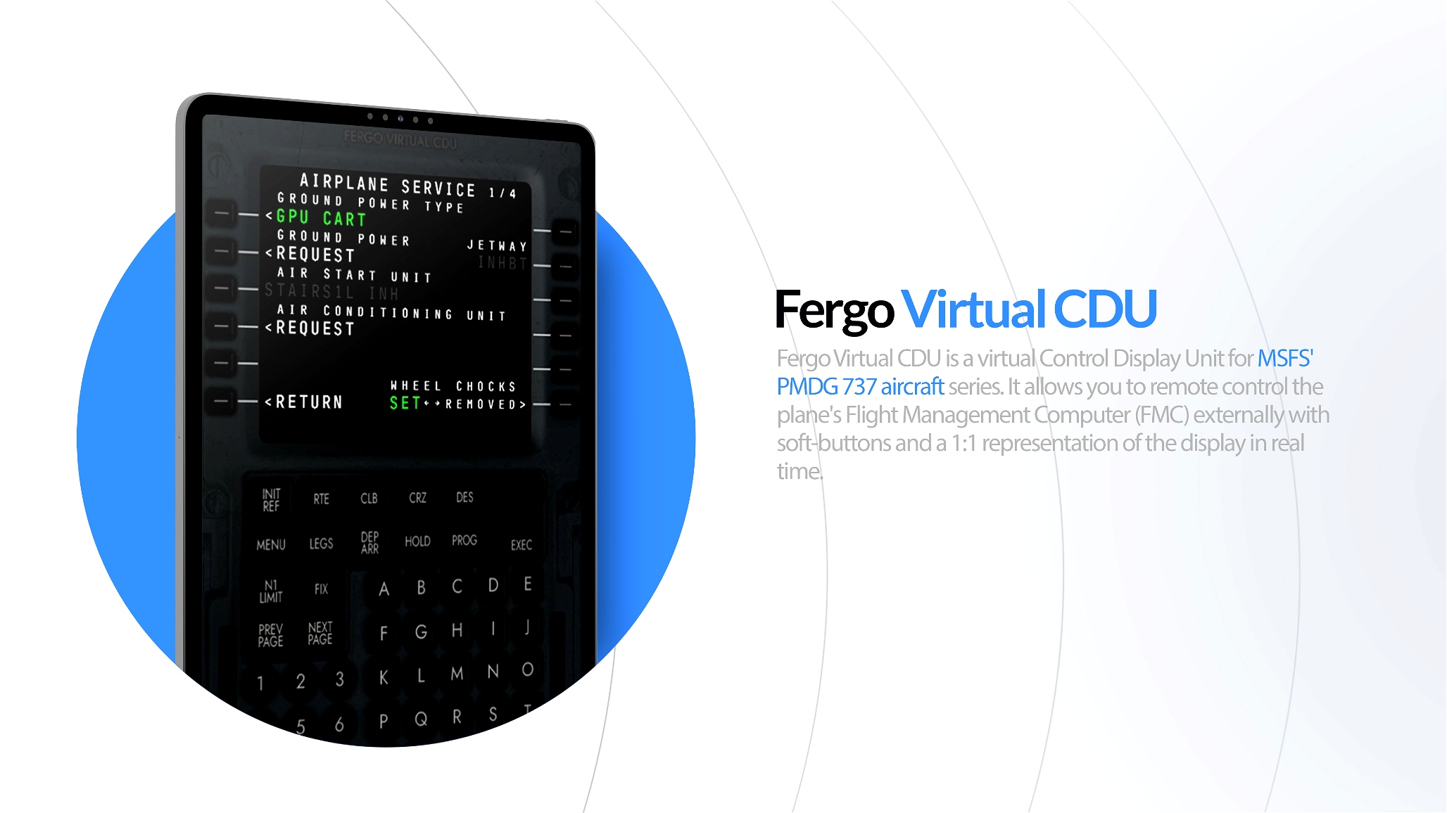 Fergo Virtual CDU Microsoft Flight Simulator